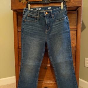 J Crew Demi Boot Crop, size 29 Petite, dark wash